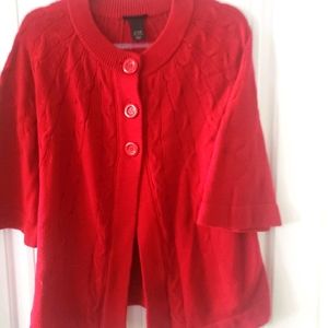 Lane Bryant Women's Sweater Size 14/16W Red Knit